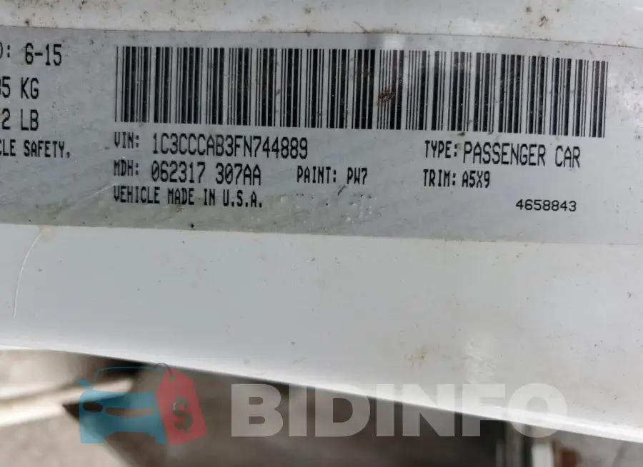1C3CCCAB3FN744889 Photo# 13