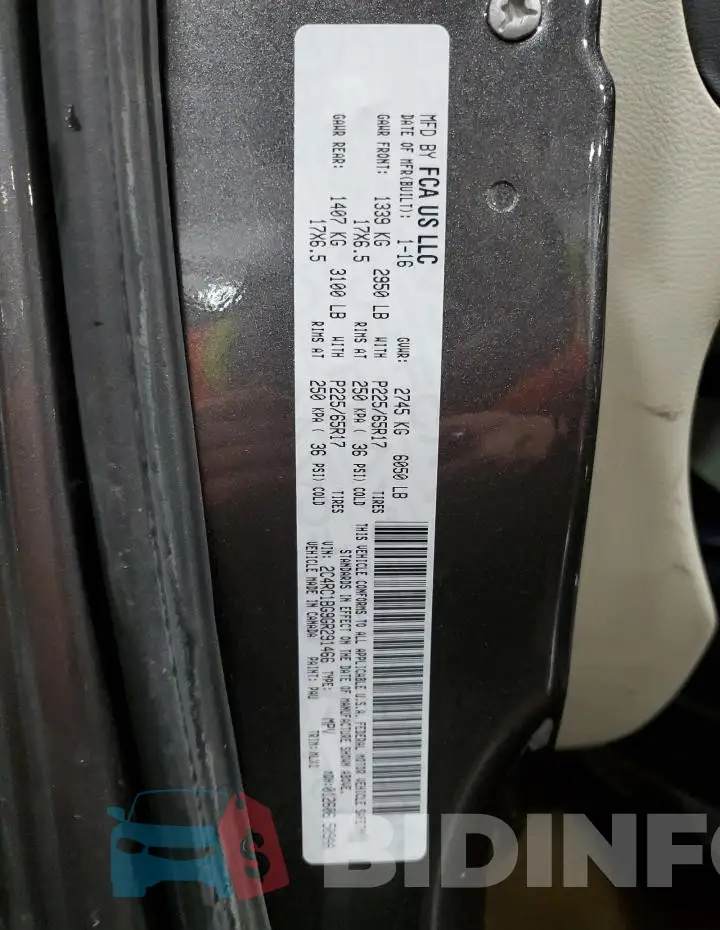2C4RC1BG9GR291466 Photo# 14