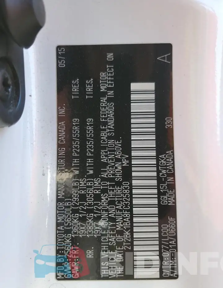 2T2BK1BA8FC325830 Photo# 14