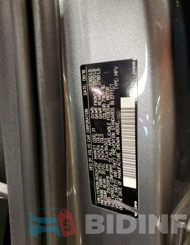 LYV102RL6KB247297 Photo# 12