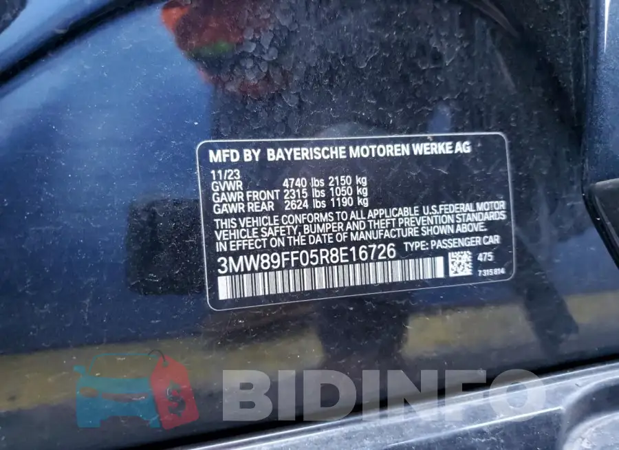 3MW89FF05R8E16726 Photo# 12