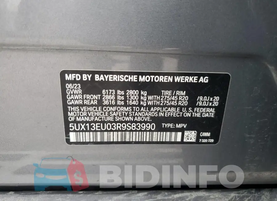 5UX13EU03R9S83990 Photo# 12