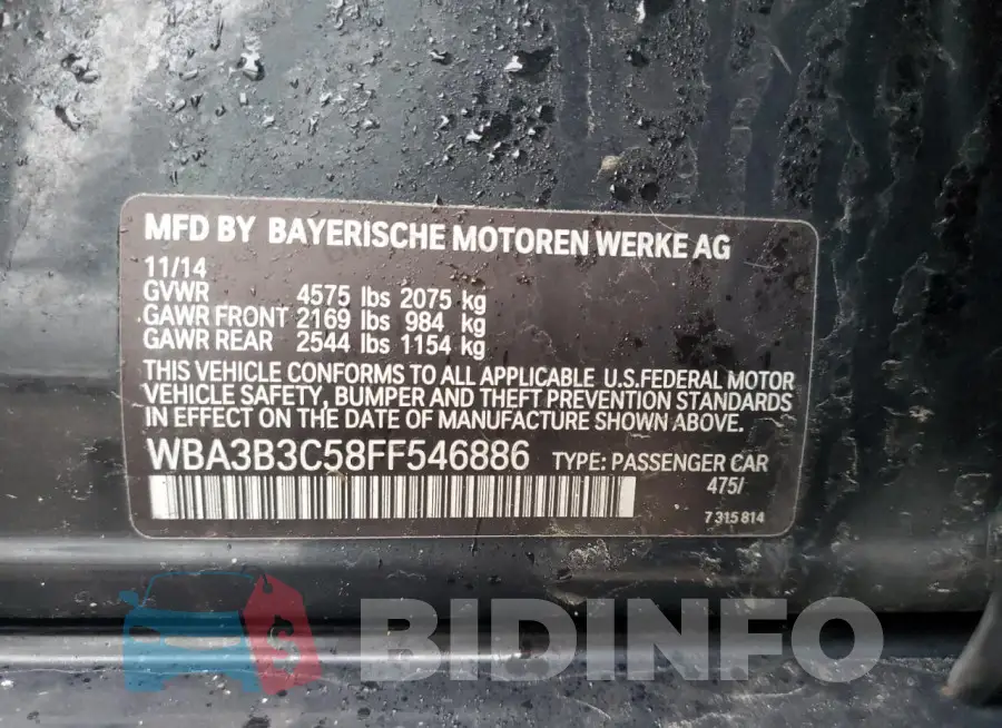 WBA3B3C58FF546886 Photo# 12