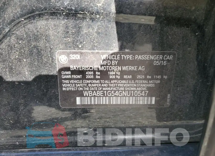 WBA8E1G54GNU10547 Photo# 12