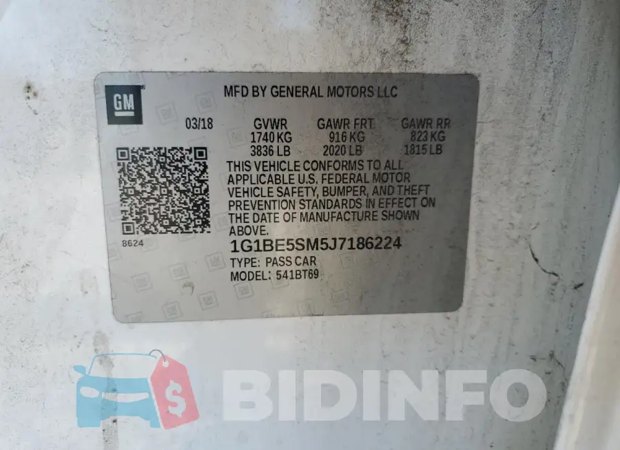1G1BE5SM5J7186224 Photo# 13