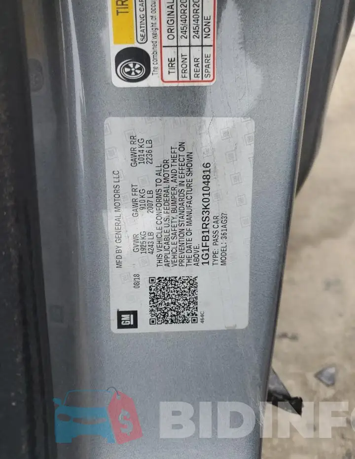 1G1FB1RS3K0104816 Photo# 12