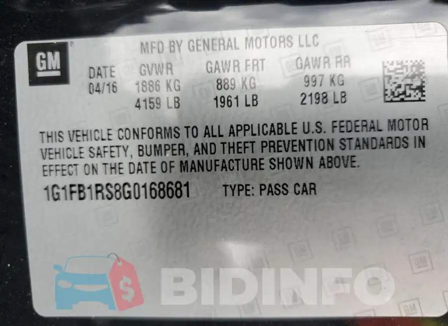 1G1FB1RS8G0168681 Photo# 12