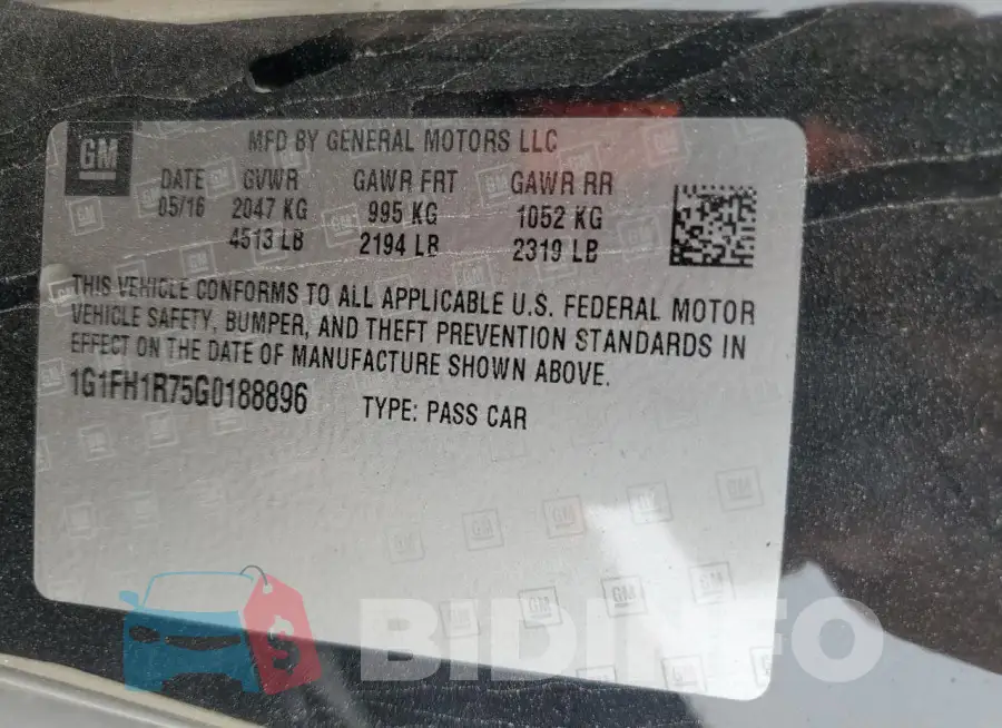 1G1FH1R75G0188896 Photo# 13