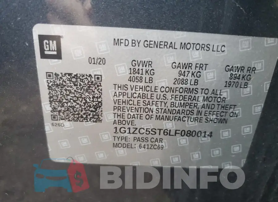 1G1ZC5ST6LF080014 Photo# 13