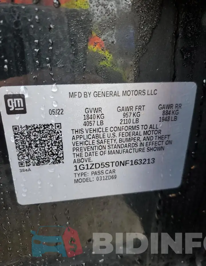 1G1ZD5ST0NF163213 Photo# 12