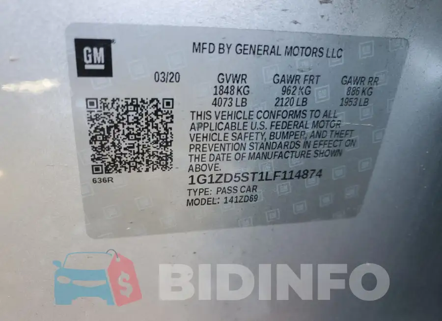 1G1ZD5ST1LF114874 Photo# 12