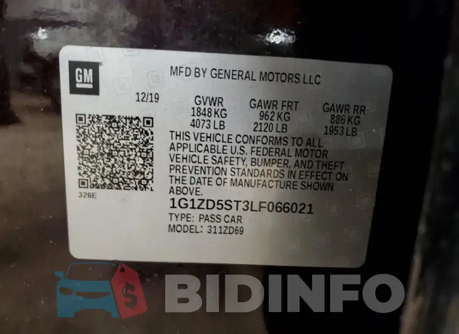 1G1ZD5ST3LF066021 Photo# 13