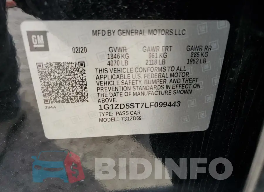 1G1ZD5ST7LF099443 Photo# 13