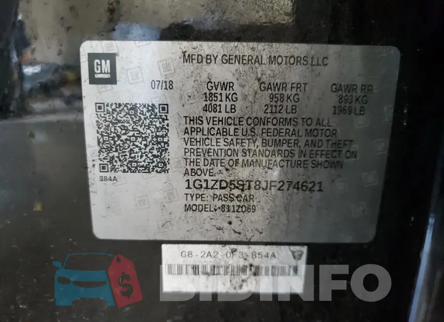 1G1ZD5ST8JF274621 Photo# 12