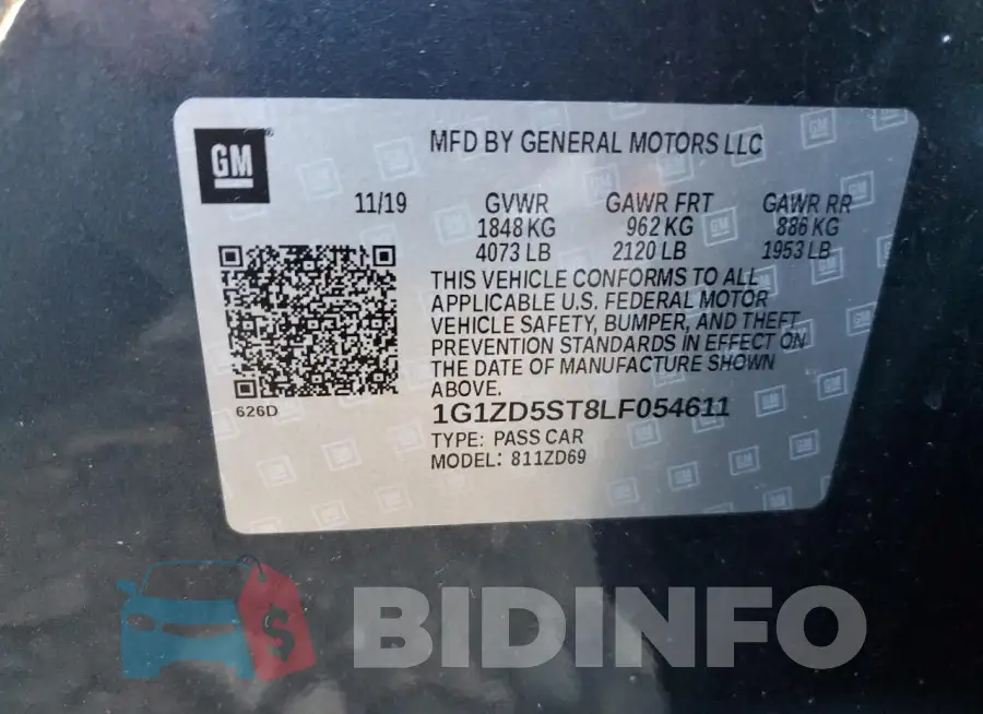 1G1ZD5ST8LF054611 Photo# 12