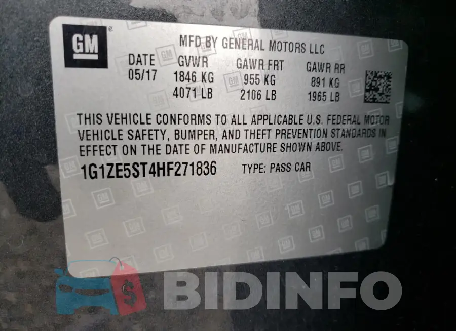 1G1ZE5ST4HF271836 Photo# 12