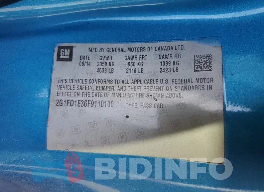 2G1FD1E36F9110100 Photo# 13