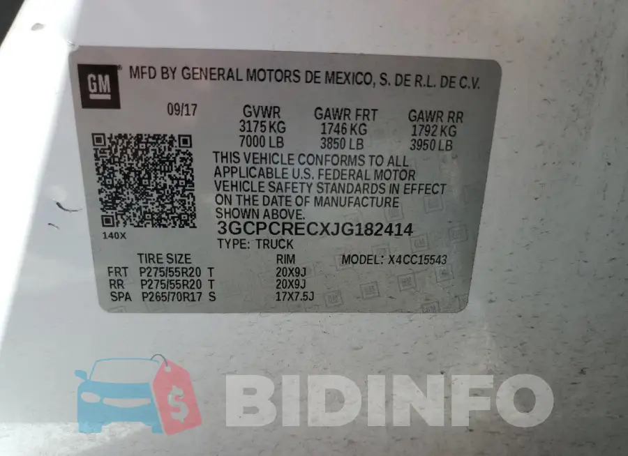 3GCPCRECXJG182414 Photo# 13