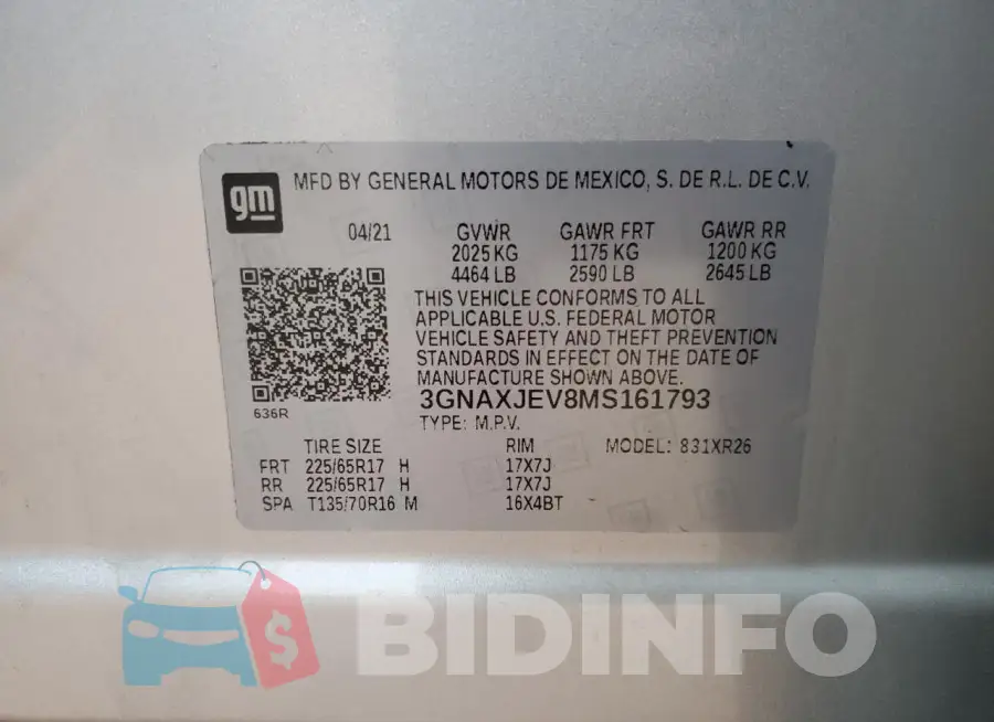 3GNAXJEV8MS161793 Photo# 12