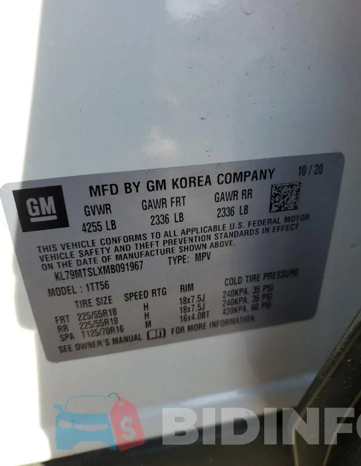 KL79MTSLXMB091967 Photo# 12