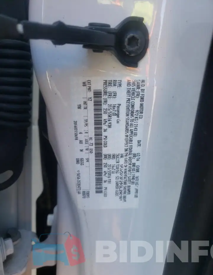 1FADP3F25GL290161 Photo# 12