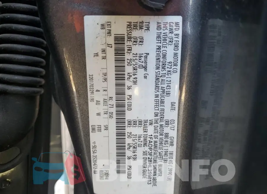 1FADP3F28HL259813 Photo# 13