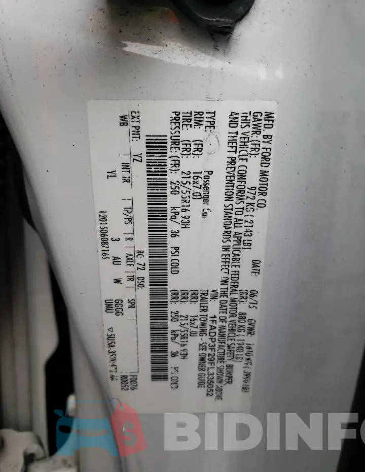 1FADP3F29FL335052 Photo# 13