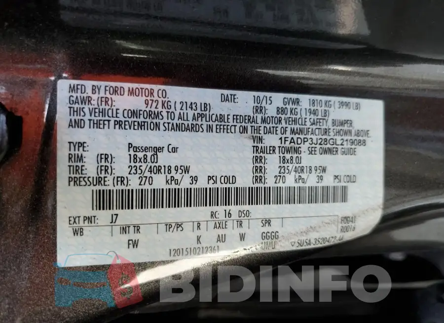 1FADP3J28GL219088 Photo# 12