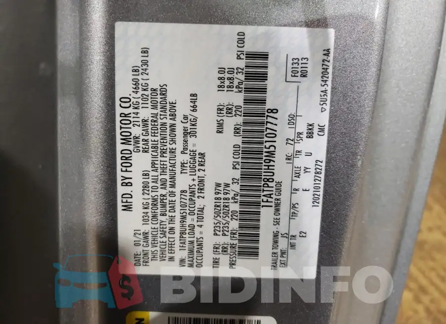 1FATP8UH9M5107778 Photo# 12