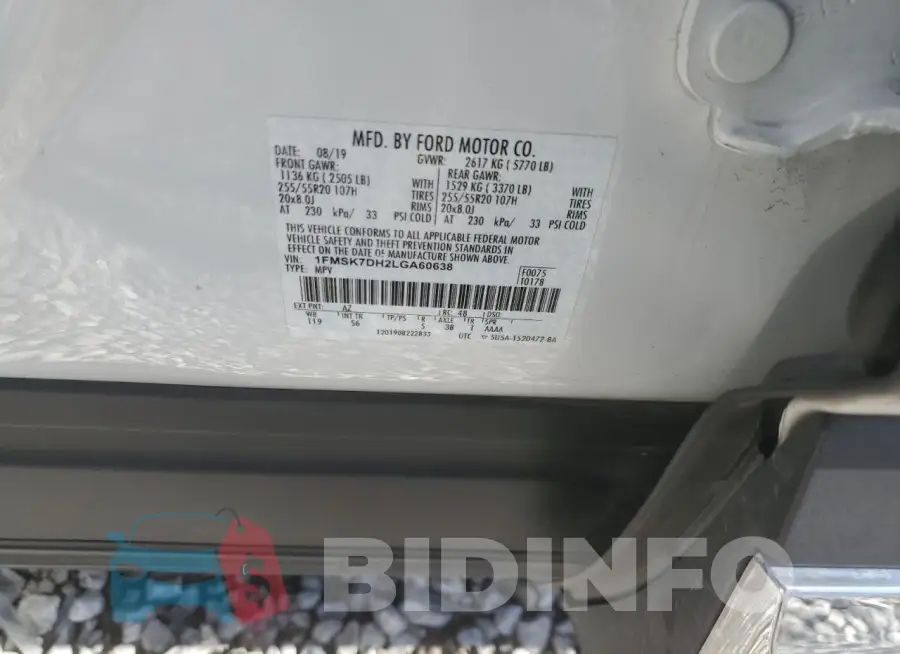 1FMSK7DH2LGA60638 Photo# 14