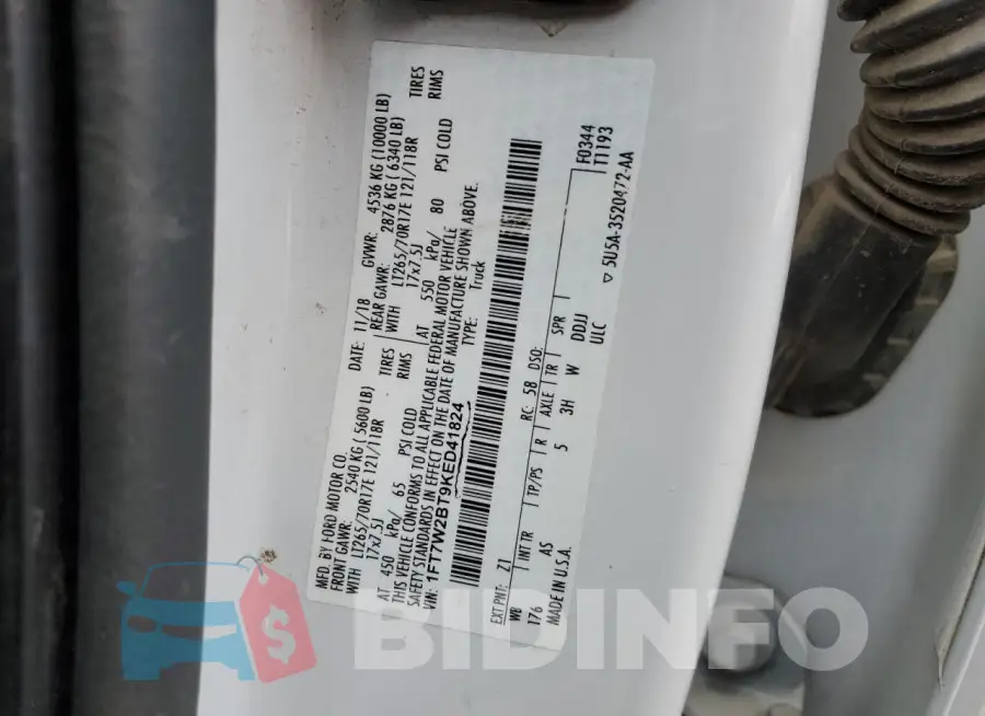 1FT7W2BT9KED41824 Photo# 12