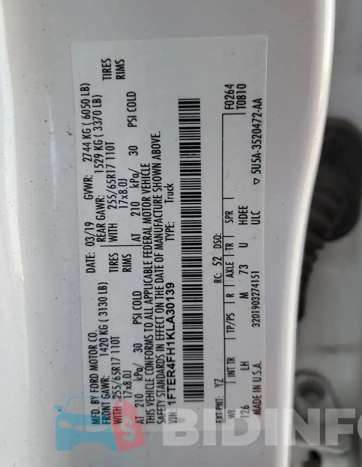 1FTER4FH1KLA30139 Photo# 12
