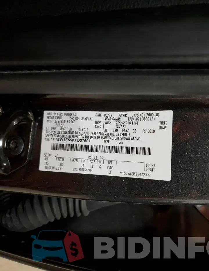 1FTEW1E55KFD07601 Photo# 12