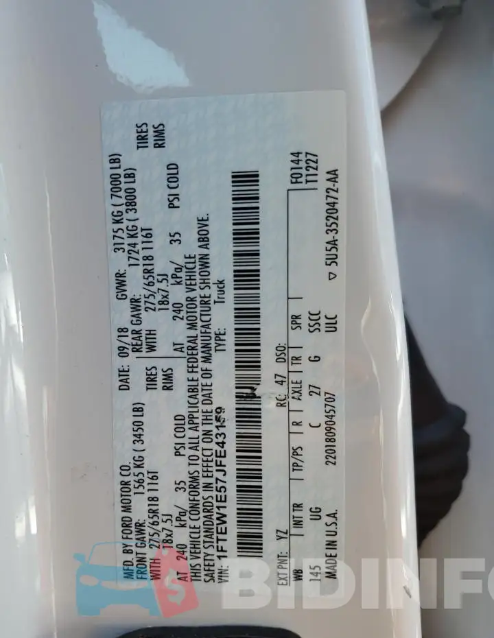 1FTEW1E57JFE43159 Photo# 12