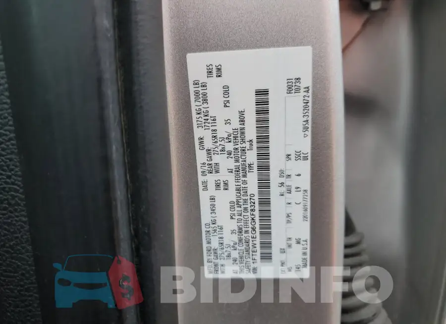 1FTEW1EG6GKF83270 Photo# 12