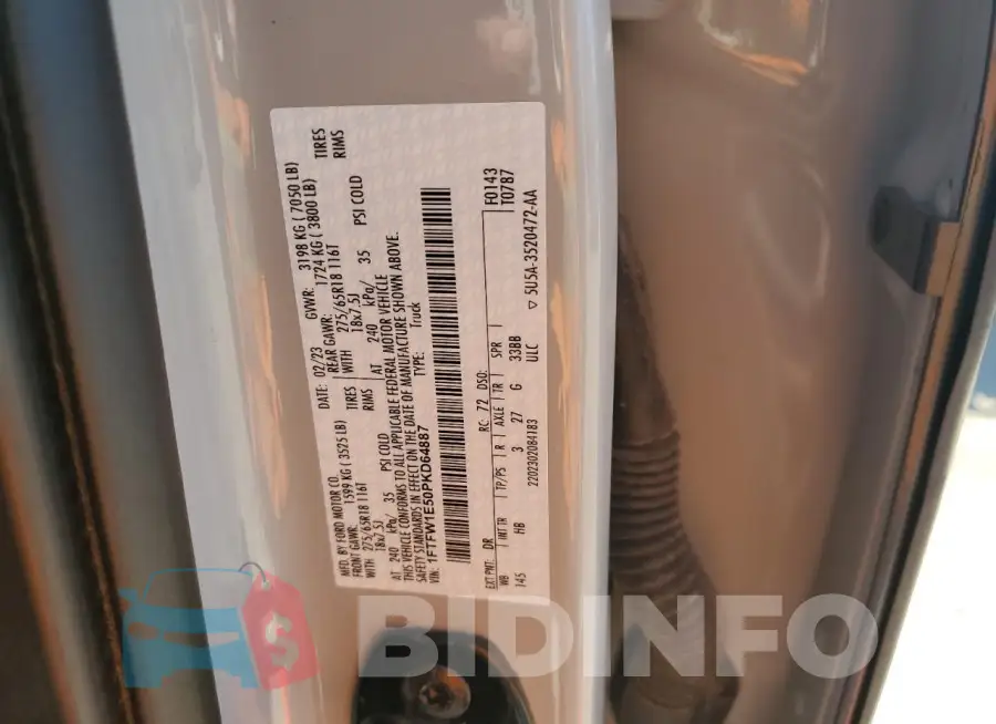 1FTFW1E50PKD64887 Photo# 12