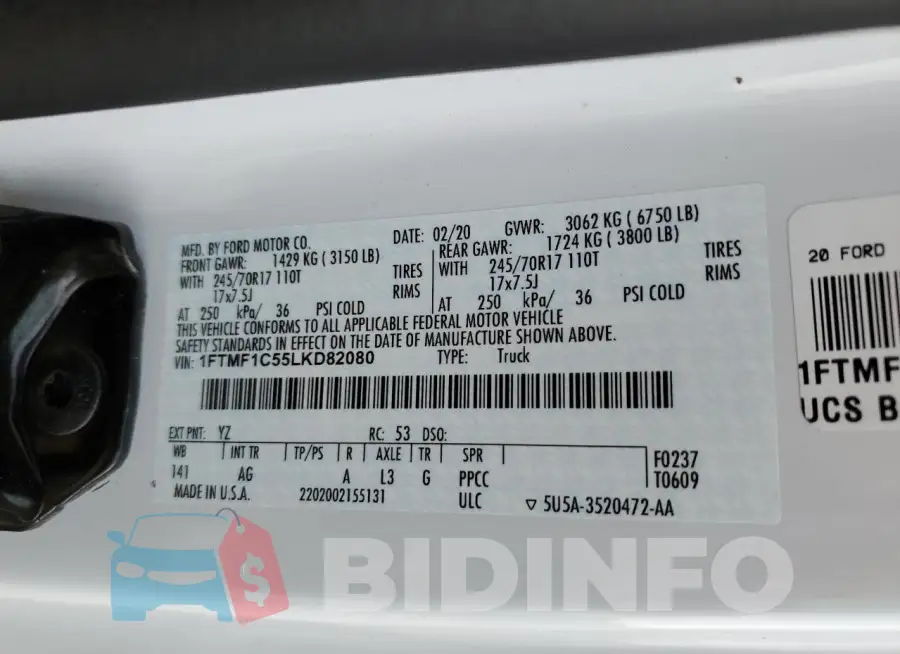 1FTMF1C55LKD82080 Photo# 13