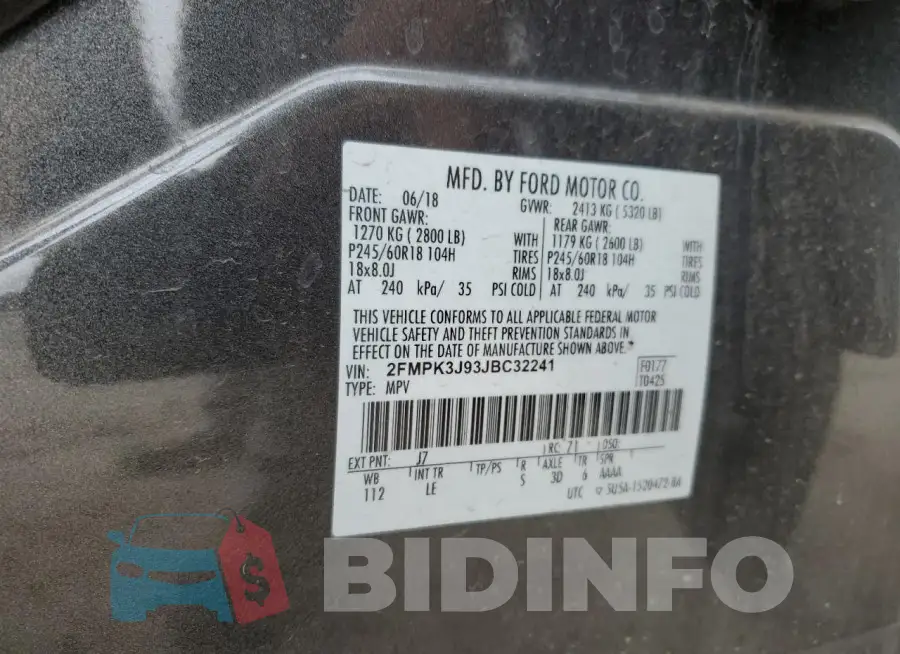 2FMPK3J93JBC32241 Photo# 13