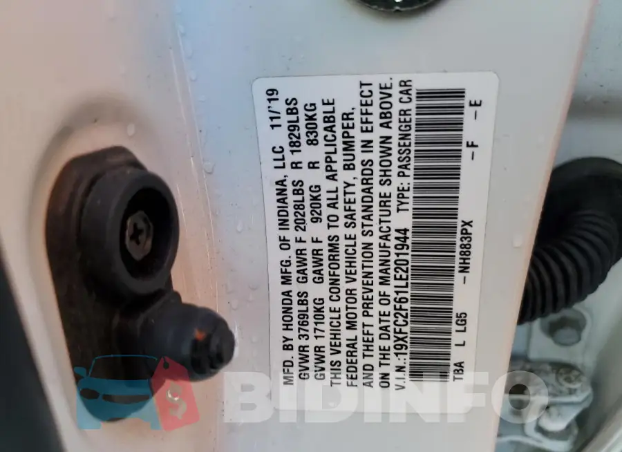 19XFC2F61LE201944 Photo# 12