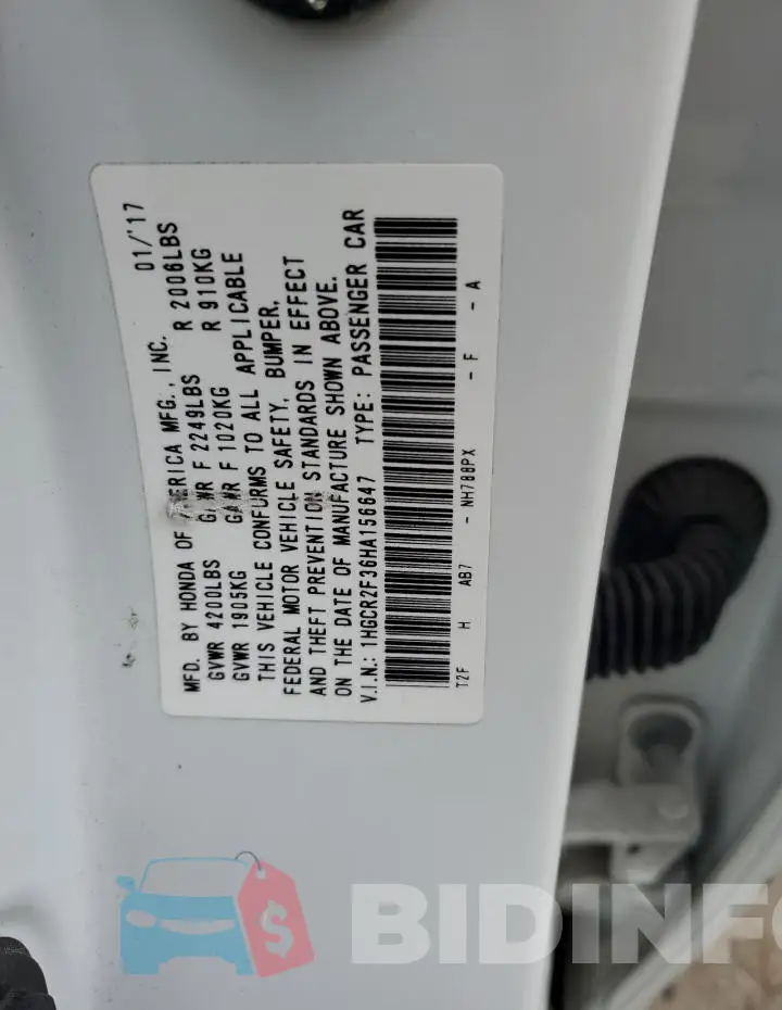 1HGCR2F36HA156647 Photo# 13