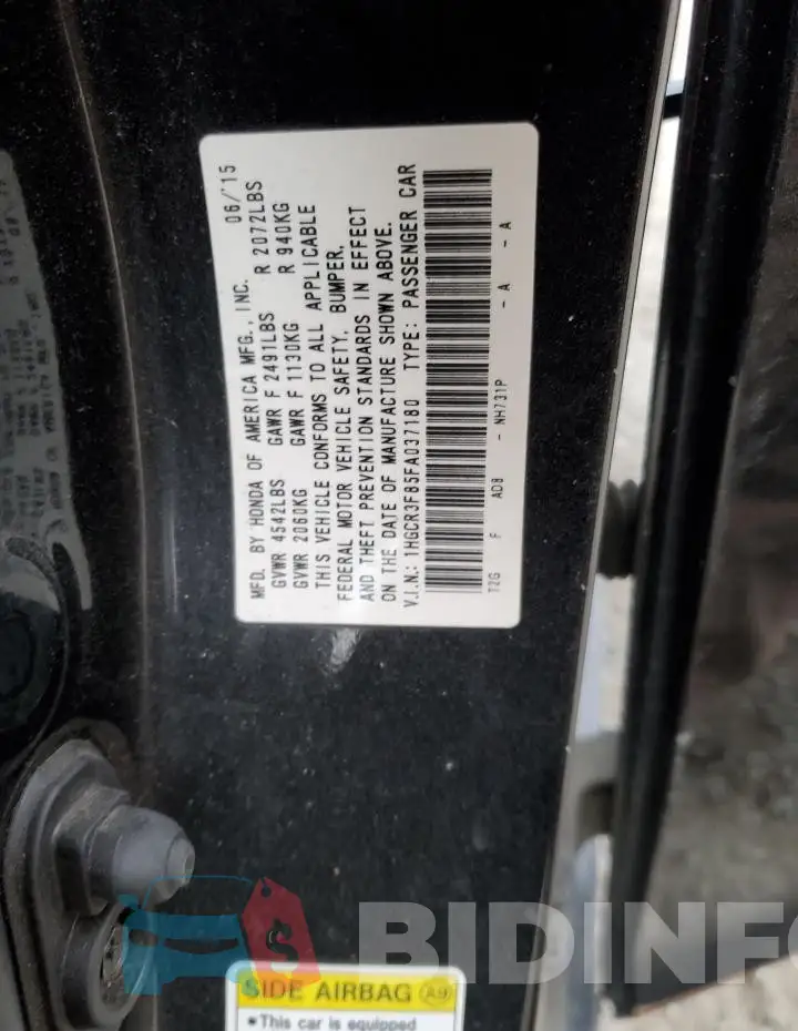 1HGCR3F85FA037180 Photo# 12