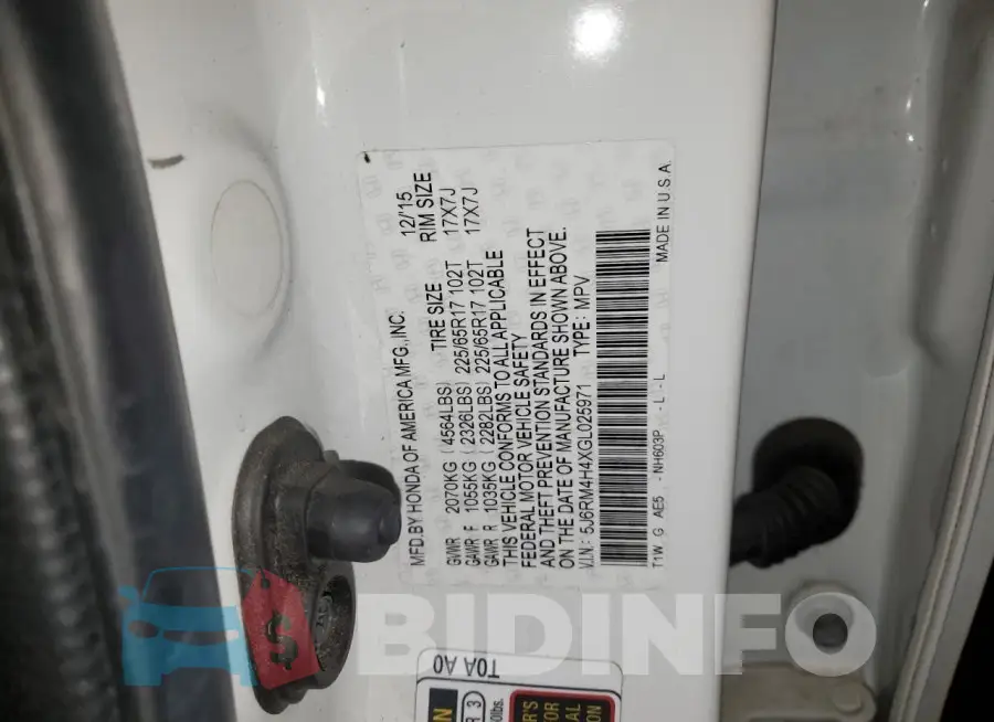 5J6RM4H4XGL025971 Photo# 13