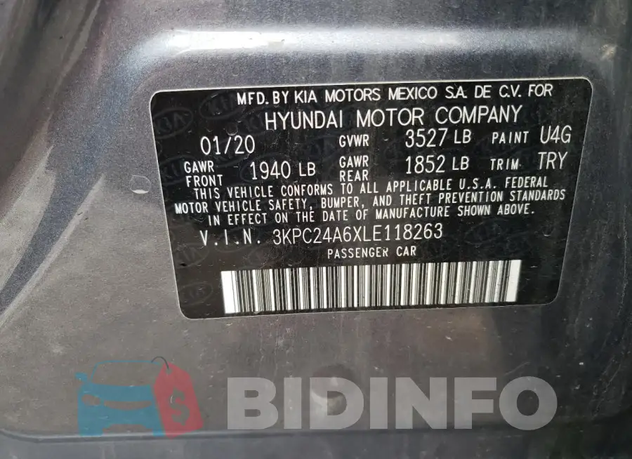 3KPC24A6XLE118263 Photo# 12