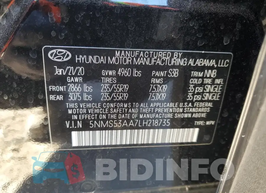 5NMS53AA7LH218735 Photo# 13