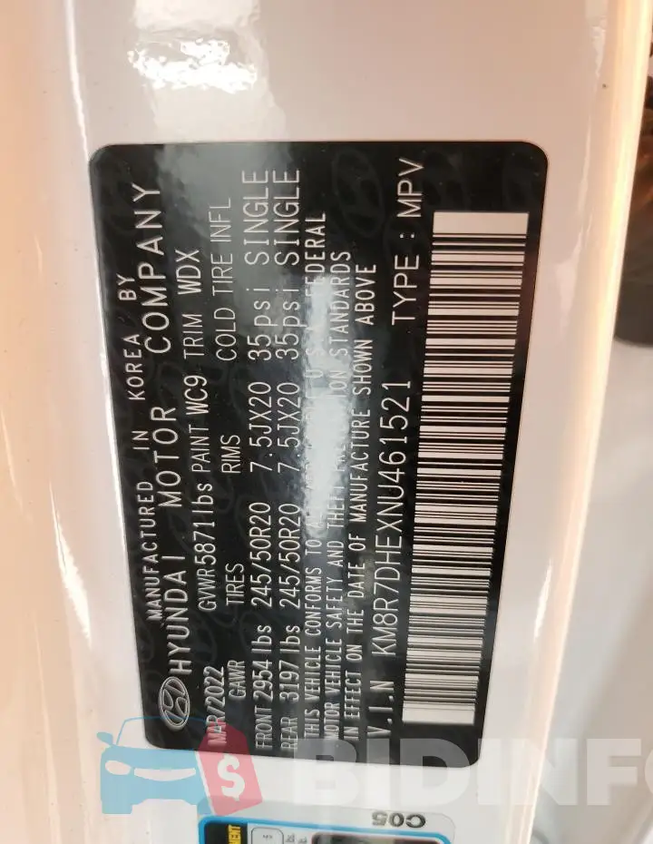 KM8R7DHEXNU461521 Photo# 12