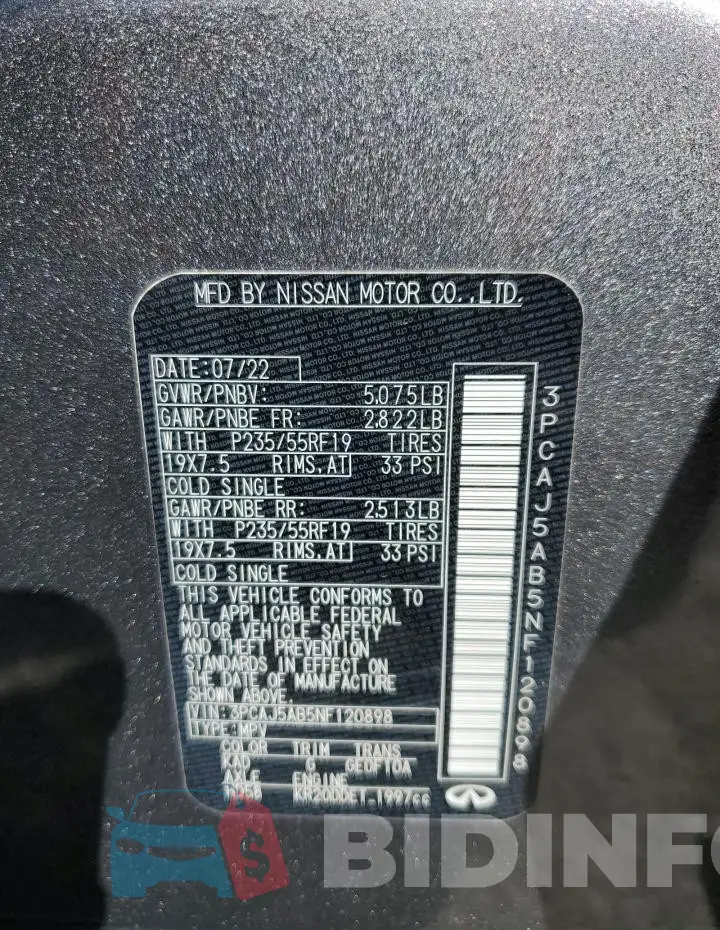 3PCAJ5AB5NF120898 Photo# 12