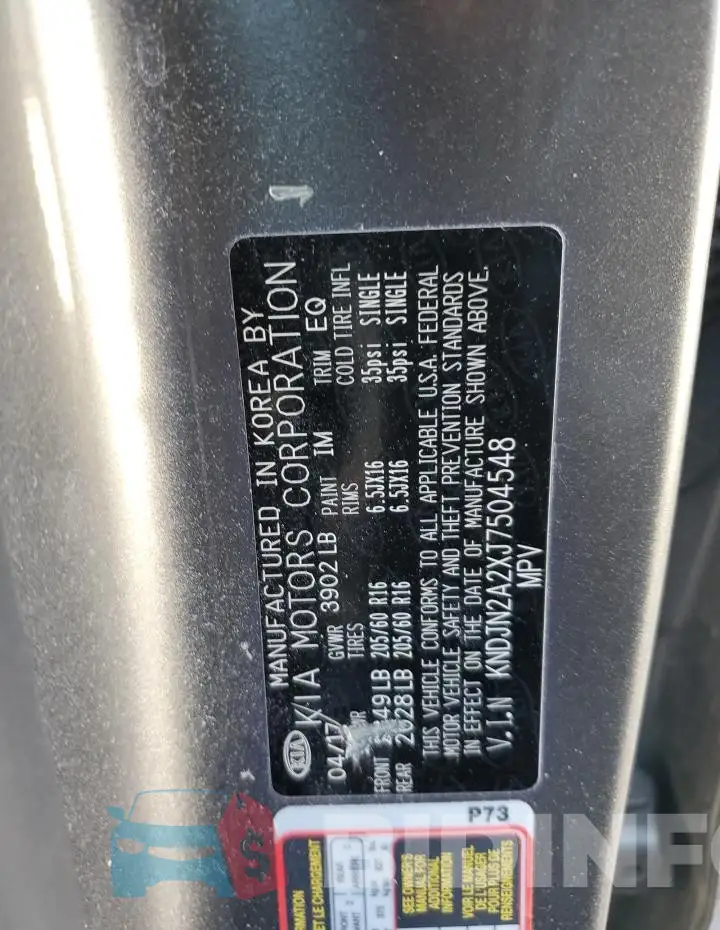 KNDJN2A2XJ7504548 Photo# 12