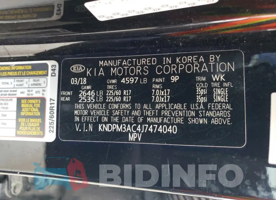 KNDPM3AC4J7474040 Photo# 13