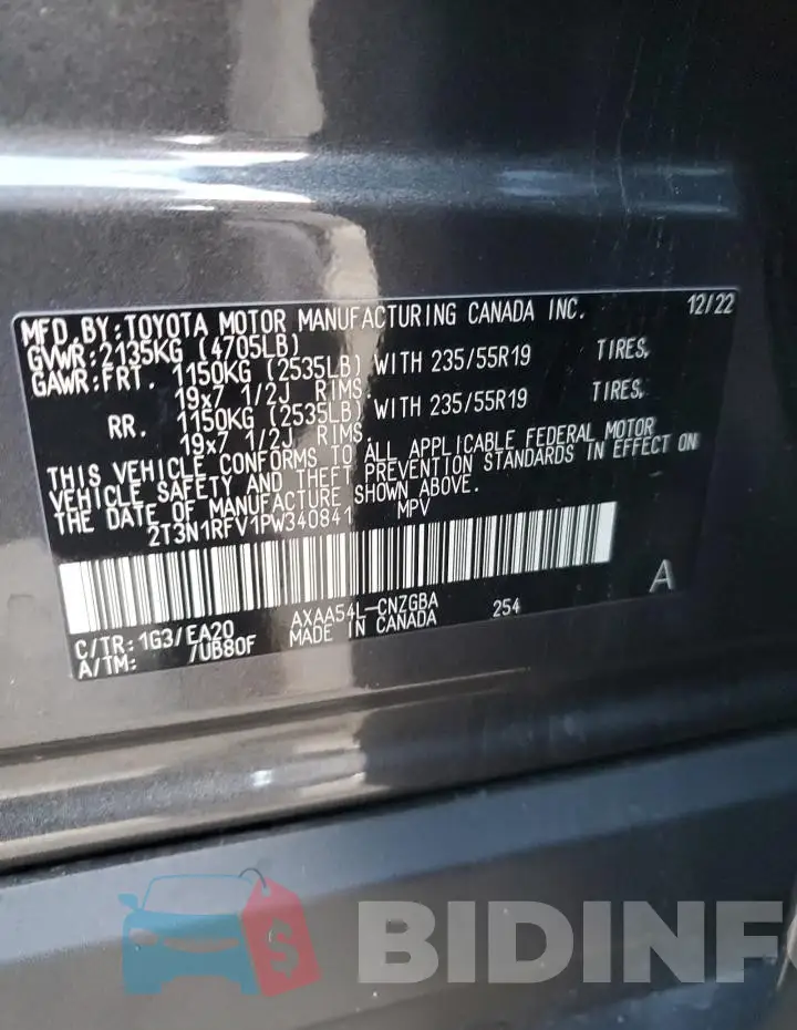 2T3N1RFV1PW340841 Photo# 12