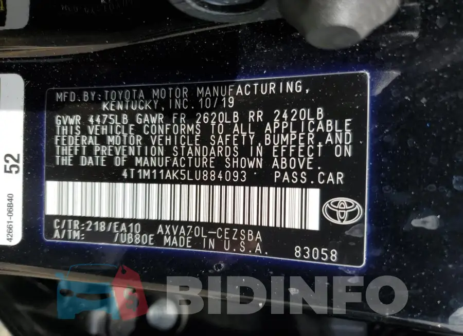 4T1M11AK5LU884093 Photo# 12